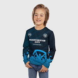 Лонгслив детский Manchester City legendary форма фанатов, цвет: 3D-принт — фото 2
