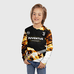 Лонгслив детский Juventus legendary sport fire, цвет: 3D-принт — фото 2