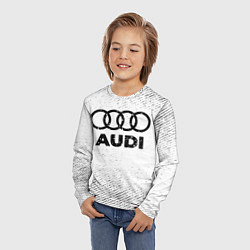 Лонгслив детский Audi с потертостями на светлом фоне, цвет: 3D-принт — фото 2