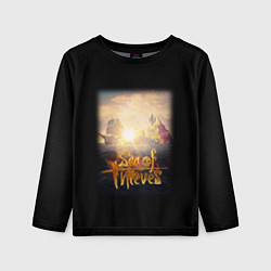 Детский лонгслив Sea of thieves корабль и остров