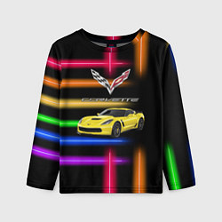 Лонгслив детский Chevrolet Corvette - гоночная команда - Motorsport, цвет: 3D-принт