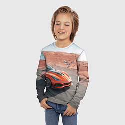 Лонгслив детский Chevrolet Corvette - Motorsport - Desert, цвет: 3D-принт — фото 2