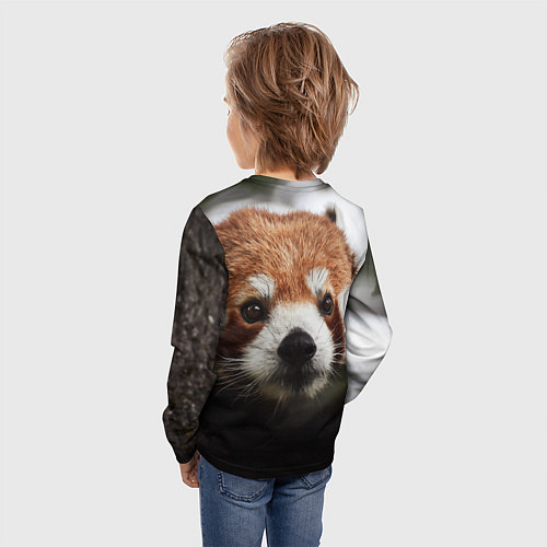 Детский лонгслив Малая панда / 3D-принт – фото 4