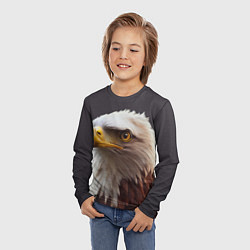 Лонгслив детский Орел на градиентном фоне, цвет: 3D-принт — фото 2