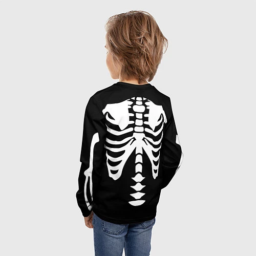 Детский лонгслив Скелет костюм верх / 3D-принт – фото 4