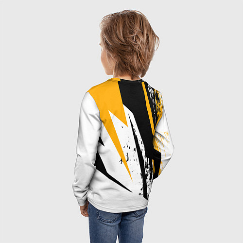 Детский лонгслив Гоночная абстракция / 3D-принт – фото 4