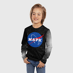 Лонгслив детский Марк Наса космос, цвет: 3D-принт — фото 2