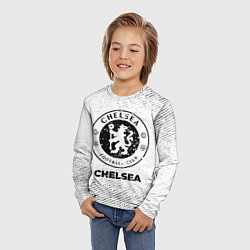 Лонгслив детский Chelsea с потертостями на светлом фоне, цвет: 3D-принт — фото 2