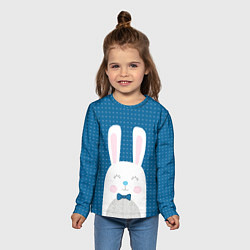 Лонгслив детский Мистер кролик, цвет: 3D-принт — фото 2