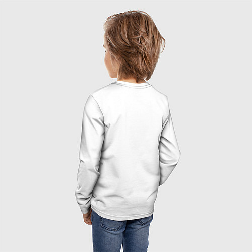 Детский лонгслив Куросаки в облике пустого - белый / 3D-принт – фото 4
