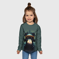Лонгслив детский Кибер-обезьяна, цвет: 3D-принт — фото 2
