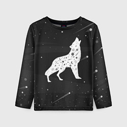 Лонгслив детский Созвездие волка - волк из звезд, цвет: 3D-принт