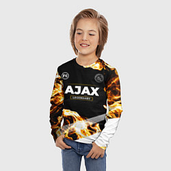 Лонгслив детский Ajax legendary sport fire, цвет: 3D-принт — фото 2