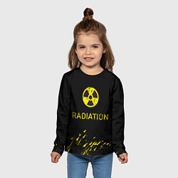 Лонгслив детский Radiation - радиационная опасность, цвет: 3D-принт — фото 2