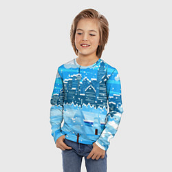 Лонгслив детский Снежный город, цвет: 3D-принт — фото 2