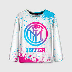 Лонгслив детский Inter neon gradient style, цвет: 3D-принт