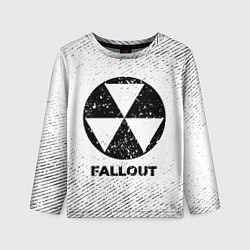 Лонгслив детский Fallout с потертостями на светлом фоне, цвет: 3D-принт