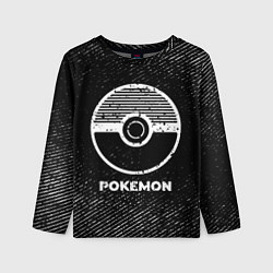 Лонгслив детский Pokemon с потертостями на темном фоне, цвет: 3D-принт