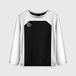 Лонгслив детский FIRM черно-белая, цвет: 3D-принт