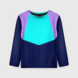 Детский лонгслив Always in sports сирень и бирюза