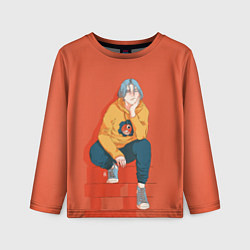 Лонгслив детский Ланга на ступеньках, цвет: 3D-принт