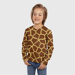 Лонгслив детский Текстура жирафа, цвет: 3D-принт — фото 2
