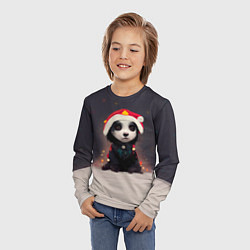 Лонгслив детский Пёсель - панда в колпаке, цвет: 3D-принт — фото 2