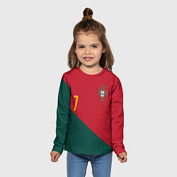 Лонгслив детский Роналду ЧМ 2022 сборная Португалии, цвет: 3D-принт — фото 2