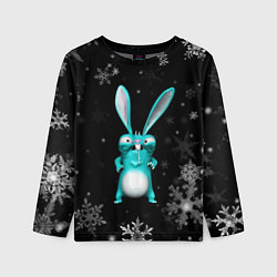 Лонгслив детский Cheeky rabbit celebrates the new year, цвет: 3D-принт