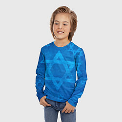 Лонгслив детский Звезды Давида, цвет: 3D-принт — фото 2