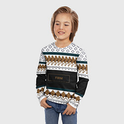 Лонгслив детский Как белый свитер из 90х FIRM, цвет: 3D-принт — фото 2