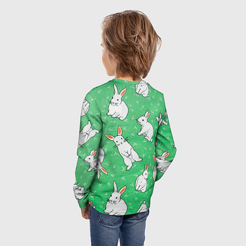 Детский лонгслив Крoлики / 3D-принт – фото 4