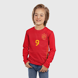 Лонгслив детский Гави ЧМ 2022 сборная Испании, цвет: 3D-принт — фото 2