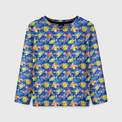 Лонгслив детский Смешные рыбы, цвет: 3D-принт