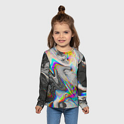 Лонгслив детский Abstract digital, цвет: 3D-принт — фото 2