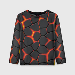 Детский лонгслив Неоновый разлом - жёлтый