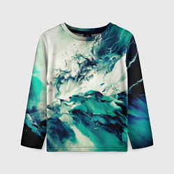 Лонгслив детский Всплеск воды абстракция, цвет: 3D-принт