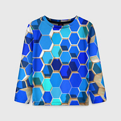 Лонгслив детский Абстракция неоновая, цвет: 3D-принт