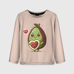 Лонгслив детский Влюбленный авокадо - парные, цвет: 3D-принт