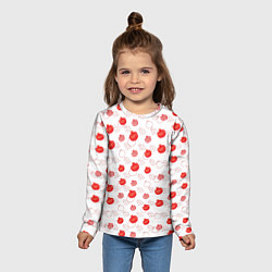 Лонгслив детский Узор из сочных гранат, цвет: 3D-принт — фото 2