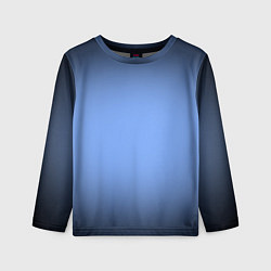 Лонгслив детский Васильковый оттенок с черной виньеткой, цвет: 3D-принт
