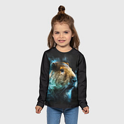 Лонгслив детский Капибара и голубой дым, цвет: 3D-принт — фото 2