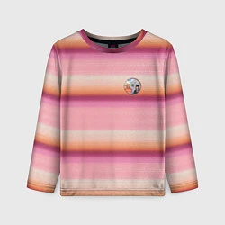 Лонгслив детский Энид Синклер с Уэнсдей Аддамс - текстура свитера, цвет: 3D-принт