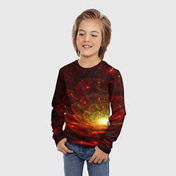 Лонгслив детский Midjourney огненный бальзамин, цвет: 3D-принт — фото 2