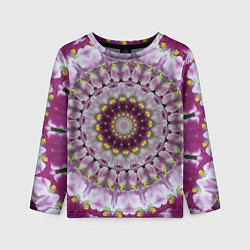 Лонгслив детский Мандала Нежные фиалочки, цвет: 3D-принт