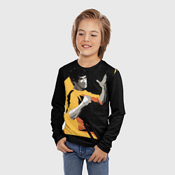 Лонгслив детский Брюс Ли арт, цвет: 3D-принт — фото 2