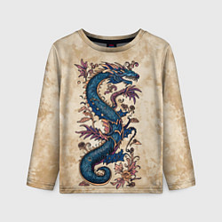 Лонгслив детский Irezumi японский дракон-змей, цвет: 3D-принт