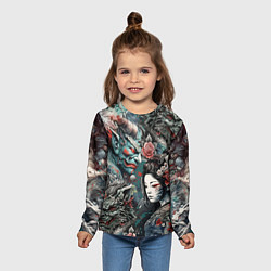 Лонгслив детский Мифические существа Японии, цвет: 3D-принт — фото 2