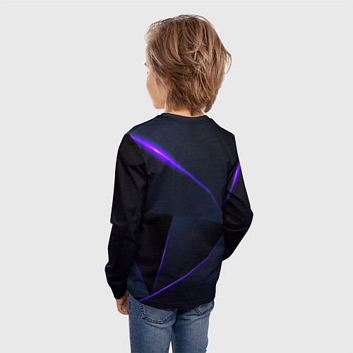 Детский лонгслив Geometry stripes neon stiil / 3D-принт – фото 4