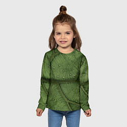 Лонгслив детский Текстура зелёной листы, цвет: 3D-принт — фото 2